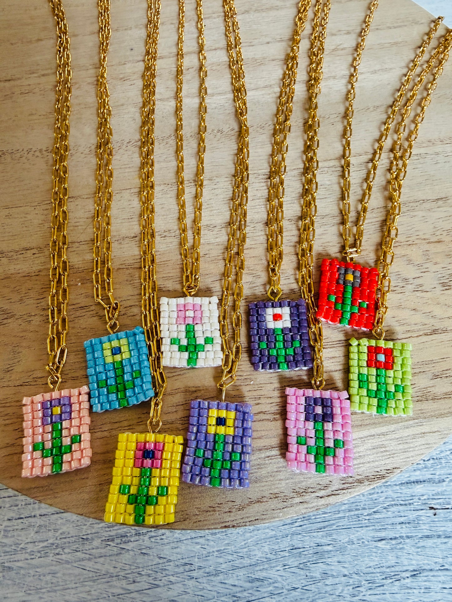 Bonita Beaded Charm Necklace