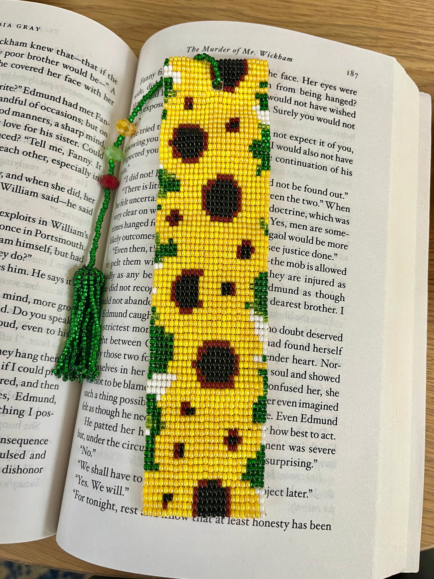 Beaded Bookmark with Tassel (Various colors)