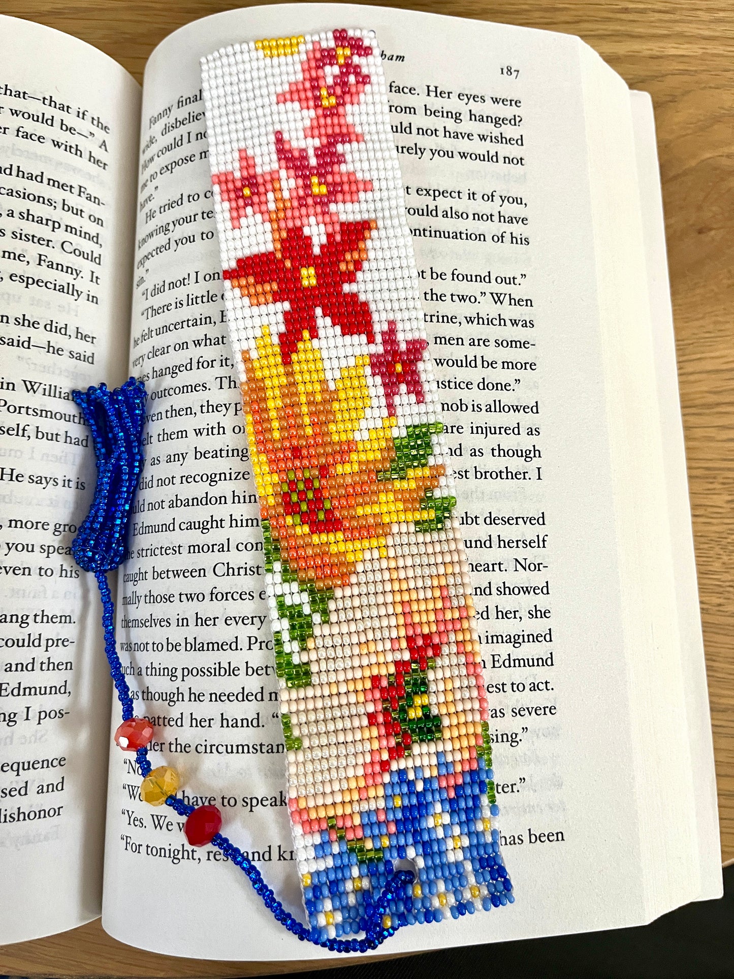 Beaded Bookmark with Tassel (Various colors)