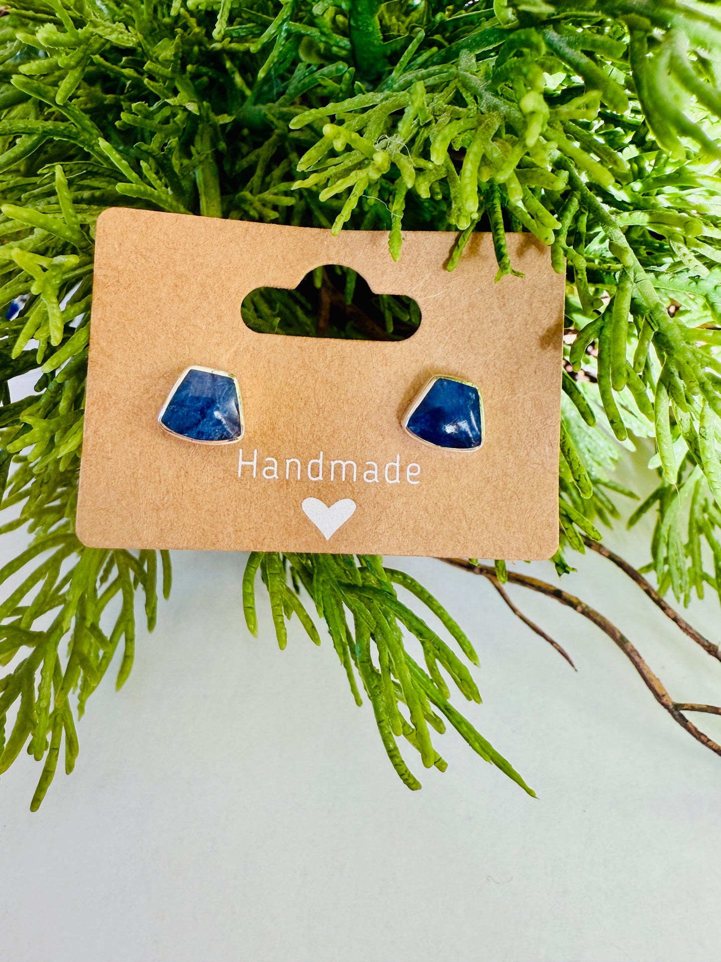 Sterling Silver Trapezoid Studs (5 colors)