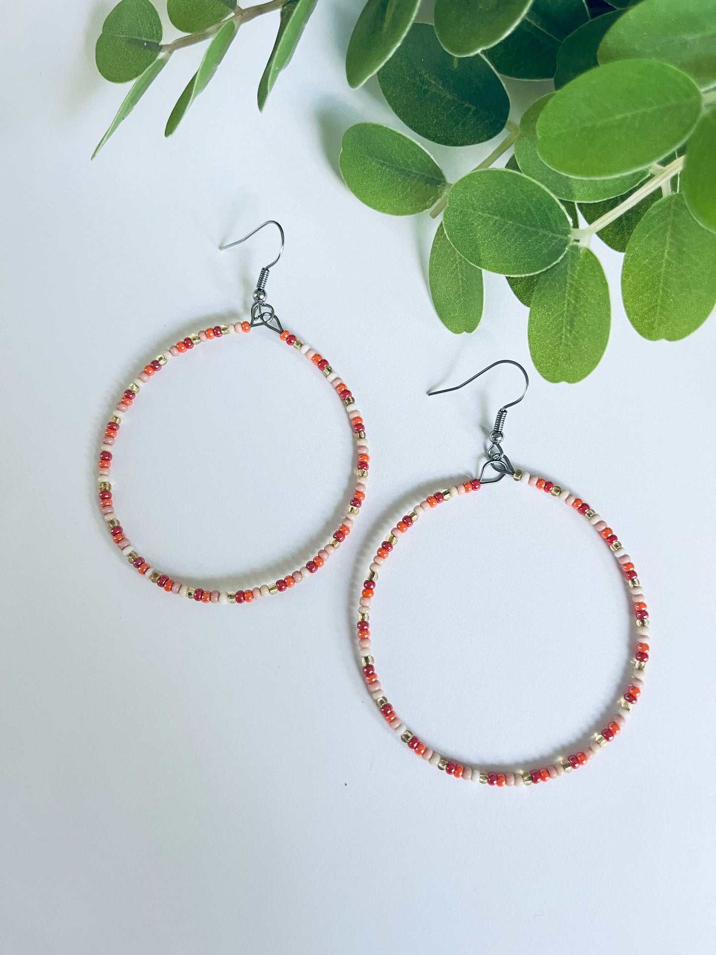 Beaded Hoops