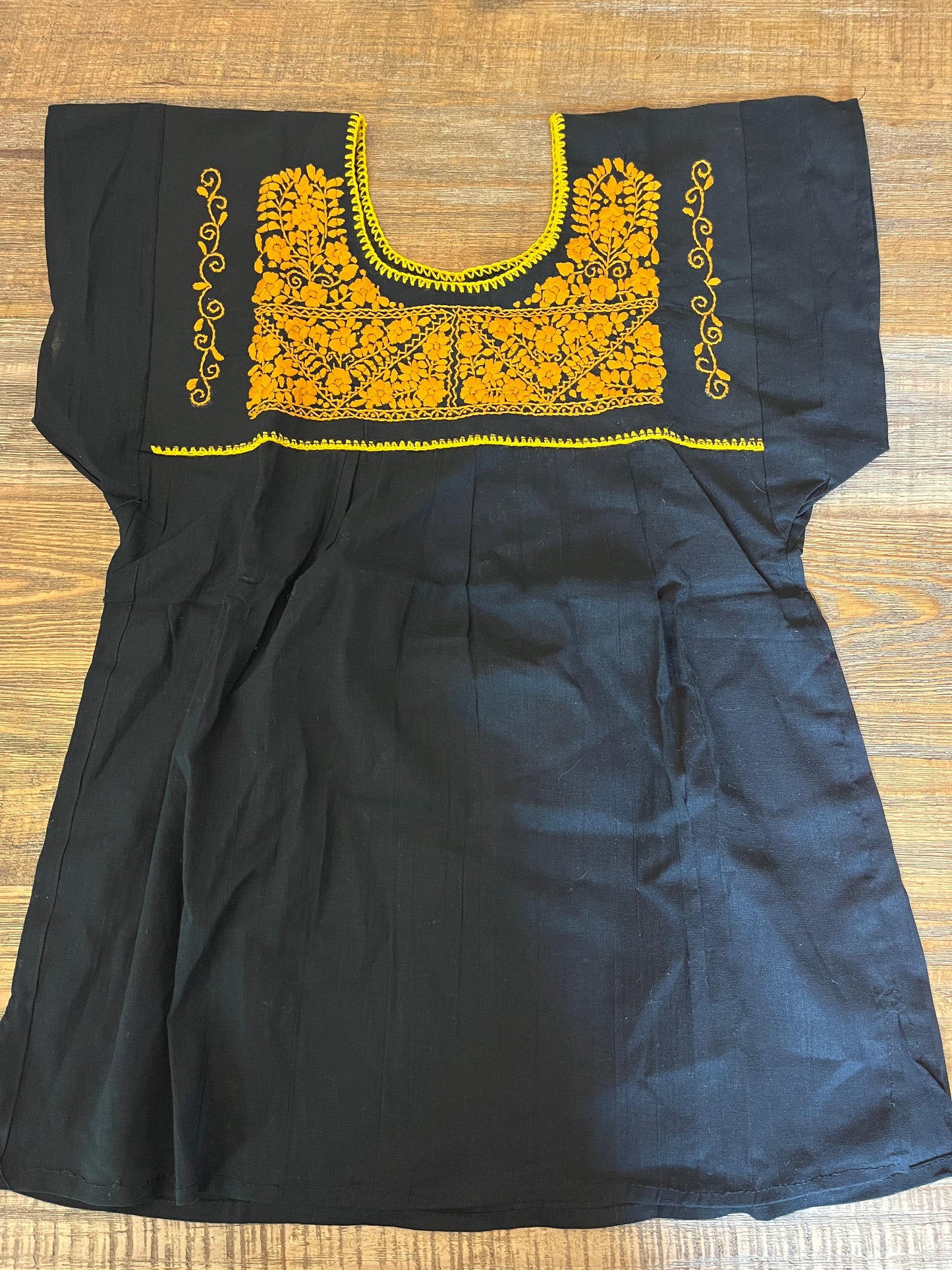 Black and Marigold Blouse S/M