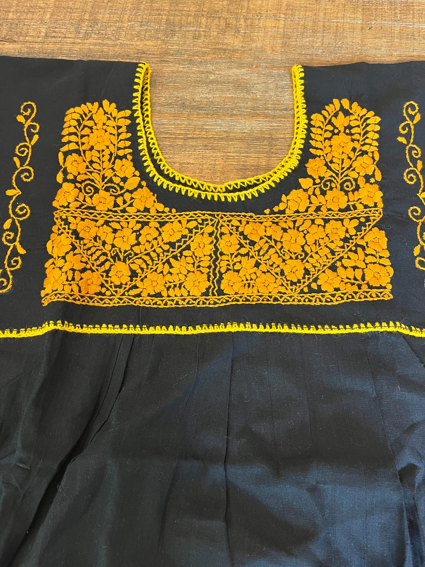 Black and Marigold Blouse S/M