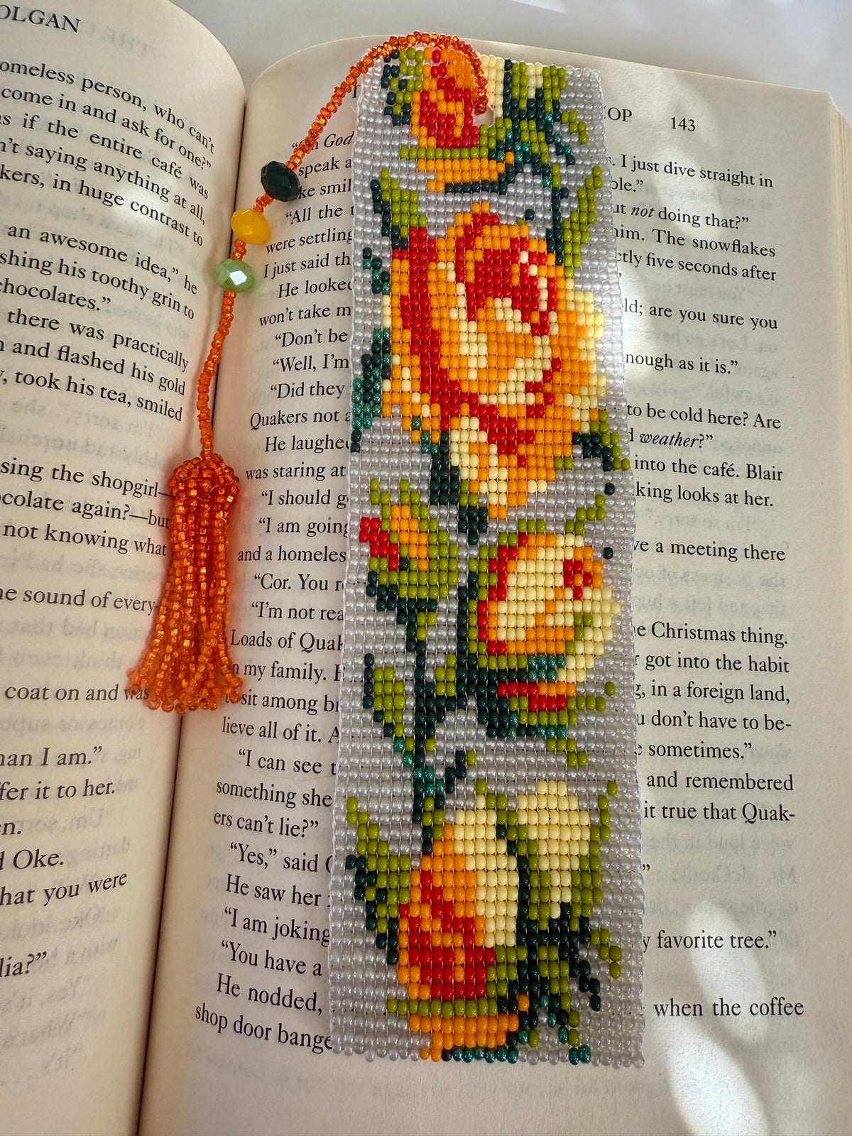 Orange Roses Bookmark