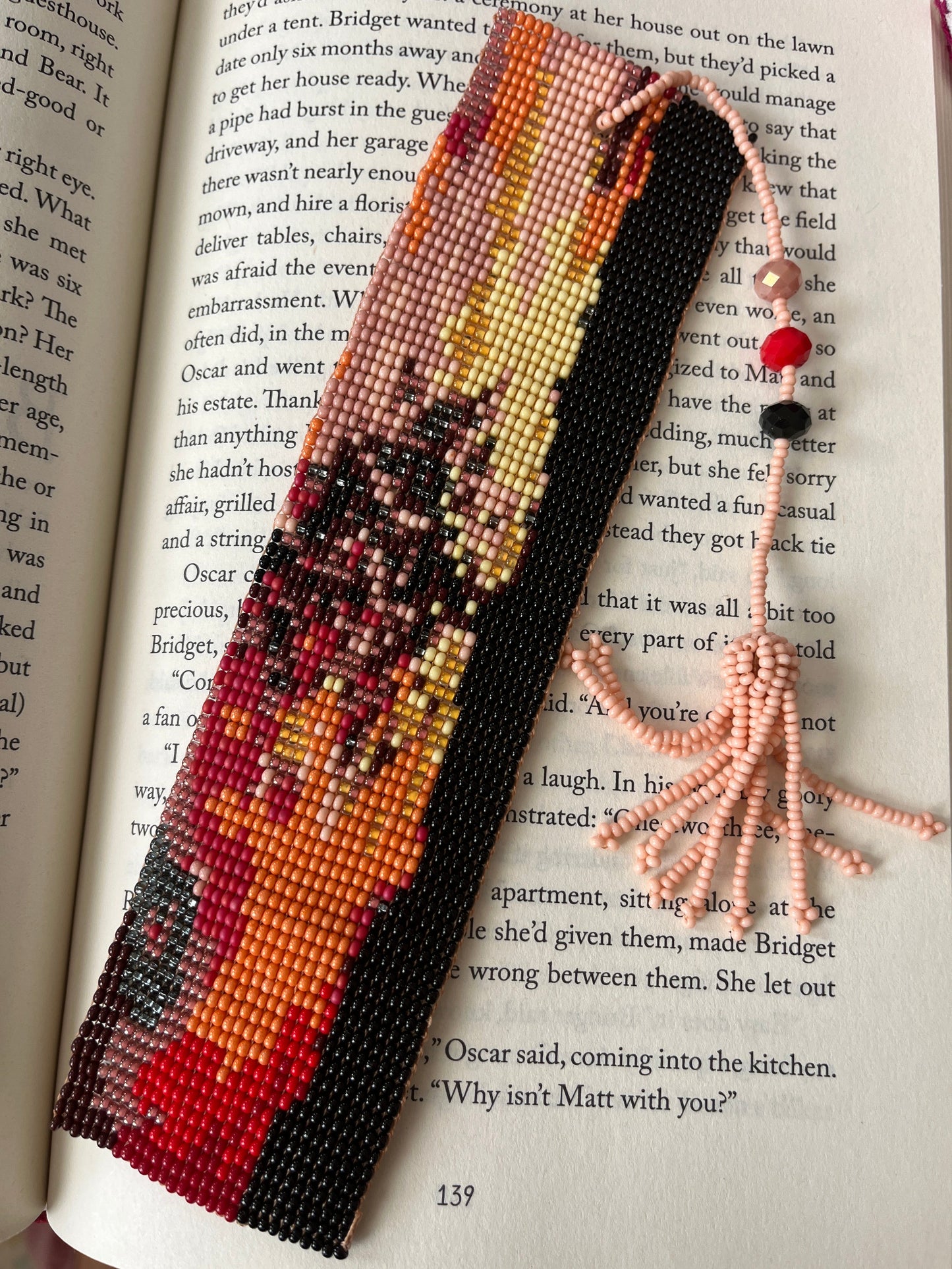 Beaded Bookmark with Tassel (Various colors)