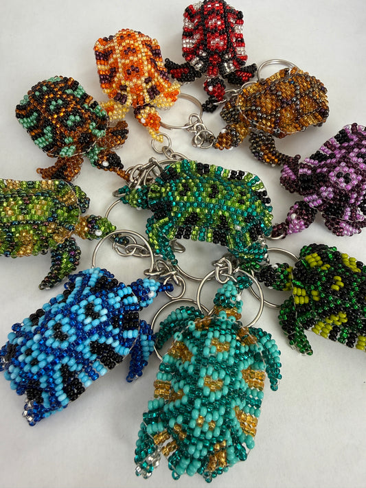Turtle Beaded Keychains