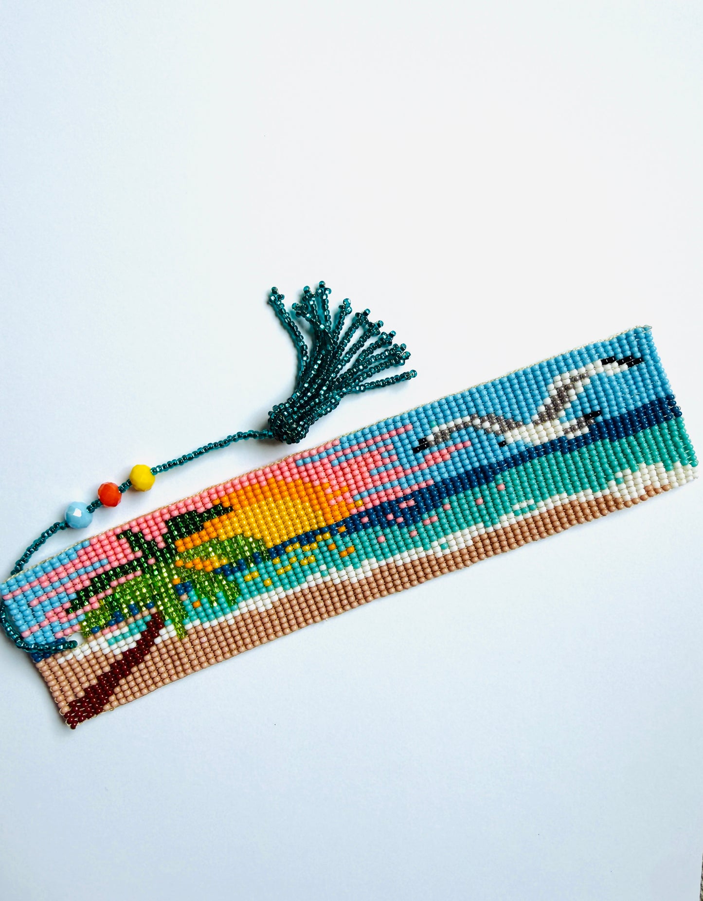 Beaded Bookmark with Tassel (Various colors)
