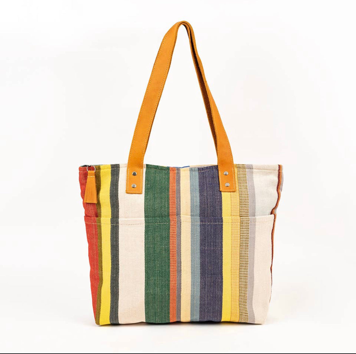 Handwoven Striped Shoulder Bag